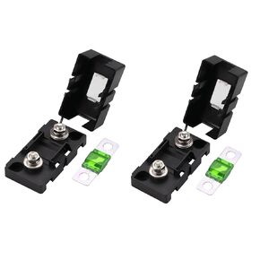 2PCS ANS-H One-Way Midi Fuse Box Holder 50A,Small Fork Fuse Mount Bolt Fuse Block 50A
