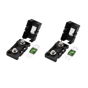 2PCS ANS-H One-Way Midi Fuse Box Holder 50A,Small Fork Fuse Mount Bolt Fuse Block 50A