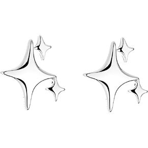 أقراط فضية على شكل نجمة صغيرة، أقراط أنيقة للنساء عصرية | أقراط صغيرة لطيفة للنساء in Kuwait