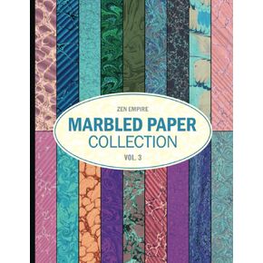 Marbled Paper for Crafts: 18 Designs of Vintage Style Double Sided Marble Paper for Book Binding | 18 Patterns - 1 Sheet (2 Pages) per Design