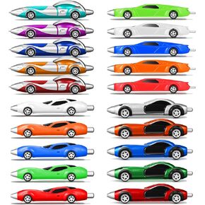 Chinco 20 Pieces Cool Pens Fun Pens Interesting Car Pens Novelty Pens for Teens Funny Cool Ink Pens Racing Car Pens Cute Pens for Boys Kids School Office Stationery Supplies, 4 Styles