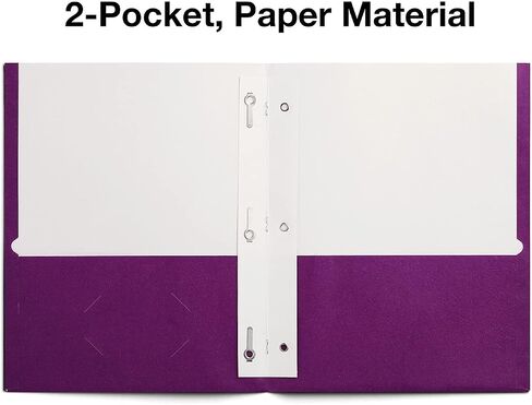 Staples 578551 School Grade 2 Pocket Folder with Fasteners Purple 25/BX in Saudi Arabia