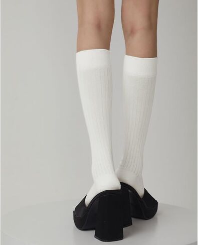 Ribbed Knee High Socks Boot Socks for Women Stocking Girls Slouch Socks Pack For Women 80s Retro Long Socks in Saudi Arabia