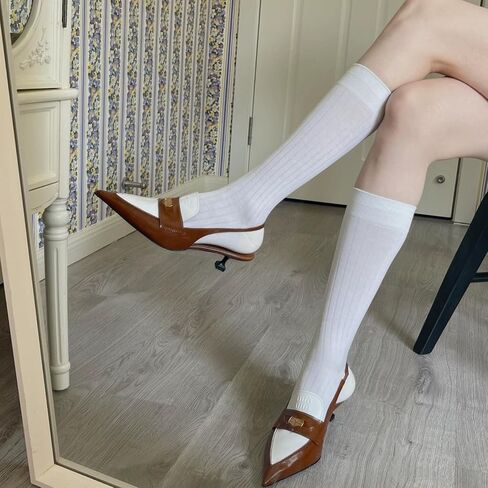Ribbed Knee High Socks Boot Socks for Women Stocking Girls Slouch Socks Pack For Women 80s Retro Long Socks in Saudi Arabia