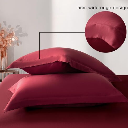2 Pack Envelope Pillowcase Standard Pillow Cases 20x26 Black Microfiber Pillow Cases Soft Breathable and Non Shrinking Wide Edge Pillowcase in Saudi Arabia