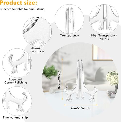 18 حزمة 3 بوصة لوحة أكريليك حامل بطاقة عرض موقف حامل لوحة للعرض، حامل البطاقة للبطاقات الرياضية، الصورة، الصورة in Kuwait