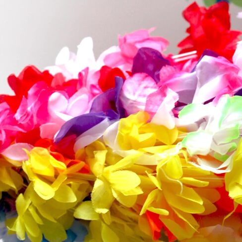 100 Pieces Hawaiian Leis Party Decorations, 50 Styles Hawaiian Leis Bulk Hawaiian Flower Necklace for Tropical Hawaiian Party Theme Beach Party Supplies Hawaiian Night Bar Luau Aloha Beach Vacation in Saudi Arabia