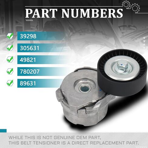 IRONTEK 39298 مجموعة بكرة شد الحزام مناسبة لفورد (2011-2020 لوبو/ 2011-2012 موستانج)، لنكولن 2011-2014 Mark LT #89631 305631 49821 780207 BR3Z6B209H in Saudi Arabia