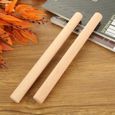 12 Pcs Wooden Dowel Rods, 1" x 12" Hardwood Sticks, Unfinished Round Wooden Dowels for Crafts, DIY, Cake Support in Saudi Arabia