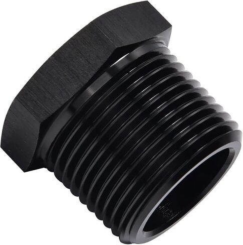 EVIL ENERGY 1/2" NPT Plug Male Hex Head Fitting Adapter Aluminum Black in Saudi Arabia