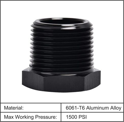 EVIL ENERGY 1/2" NPT Plug Male Hex Head Fitting Adapter Aluminum Black in Saudi Arabia