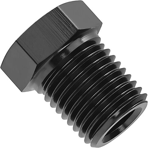 EVIL ENERGY 1/2" NPT Plug Male Hex Head Fitting Adapter Aluminum Black in Saudi Arabia