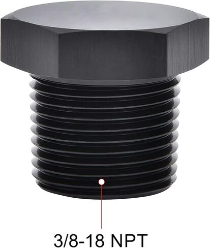 EVIL ENERGY 1/2" NPT Plug Male Hex Head Fitting Adapter Aluminum Black in Saudi Arabia
