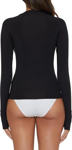 BECCA Women's Burst of Energy Rash Guard Top, Crew Neck, Beach Cover Ups in Saudi Arabia