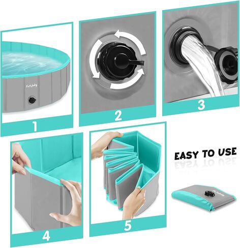 Furrybaby Foldable Dog Pool Non-Slip Hard Bath Tub Indoor Outdoor Pets Kids in Saudi Arabia