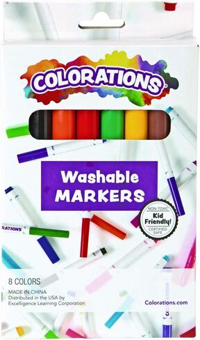 Colorations Classic Markers, Conical Tip, 8 Bold Colors, Coloring, Paper, Posters, Drawing, Bold Colors, Home, Classroom, School Supplies, Art Supplies, Craft Projects, Children, Gift, Assorted Set in Saudi Arabia
