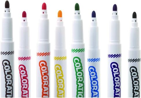 Colorations Classic Markers, Conical Tip, 8 Bold Colors, Coloring, Paper, Posters, Drawing, Bold Colors, Home, Classroom, School Supplies, Art Supplies, Craft Projects, Children, Gift, Assorted Set in Saudi Arabia