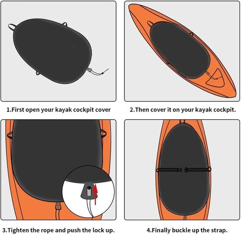 Kayak Cockpit Cover UV60+ 420D Oxford Adjustable Canoe Dust-Proof and Waterproof Seat Cover in Saudi Arabia