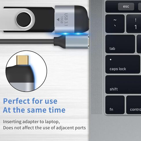 Duttek USB C إلى USB 3.1 محول، 10 جيجابت في الثانية USB A إلى USB C محول، USB C ذكر إلى USB 3.0 محول أنثى متوافق مع الكمبيوتر المحمول، الكمبيوتر الشخصي، الشاحن، بنك الطاقة، Quest Link إلخ 1pack in Saudi Arabia
