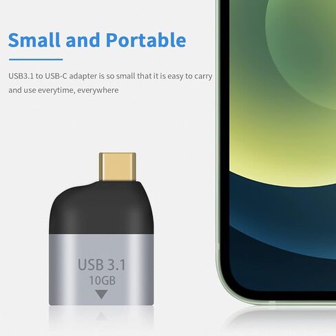 Duttek USB C إلى USB 3.1 محول، 10 جيجابت في الثانية USB A إلى USB C محول، USB C ذكر إلى USB 3.0 محول أنثى متوافق مع الكمبيوتر المحمول، الكمبيوتر الشخصي، الشاحن، بنك الطاقة، Quest Link إلخ 1pack in Saudi Arabia