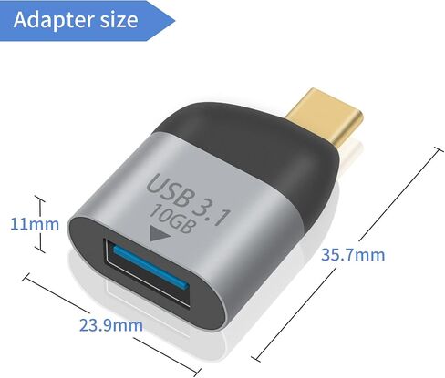 Duttek USB C إلى USB 3.1 محول، 10 جيجابت في الثانية USB A إلى USB C محول، USB C ذكر إلى USB 3.0 محول أنثى متوافق مع الكمبيوتر المحمول، الكمبيوتر الشخصي، الشاحن، بنك الطاقة، Quest Link إلخ 1pack in Saudi Arabia