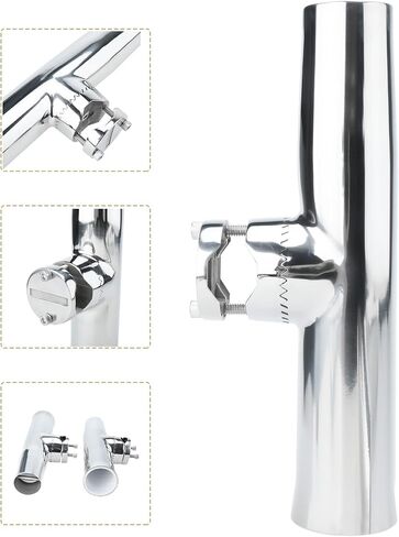 NovelBee 2pcs Tournament Style Boat Fishing Rod Holder,Fishing Rod Pole Holder Adjustable Clamp on 1" to 1-1/4" Rails for Marine Boat Yacht in Saudi Arabia