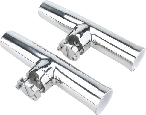 NovelBee 2pcs Tournament Style Boat Fishing Rod Holder,Fishing Rod Pole Holder Adjustable Clamp on 1" to 1-1/4" Rails for Marine Boat Yacht in Saudi Arabia