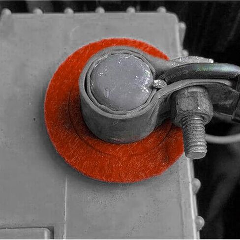 32 قطعة من غسالات طرف البطارية المضادة للتآكل من بيرلايد، واقي طرف البطارية، حشية من الألياف لحماية طرف البطارية 12 فولت (16 أحمر، 16 أخضر) in Kuwait