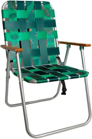 Beach Chair - Premium Backpack Beach Chair - Webbed Aluminum Beach Chair with Backpack Straps - Foldable and Reclining Beach Chair -Jungala Print Aluminum Beach Chair in Saudi Arabia