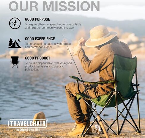 Travel Chair Teddy Chair, Portable Chair for Outdoor Adventures, Foldable Chair with Quick-Drying Nylon Mesh, 300-Pound Capacity, Blue in Saudi Arabia