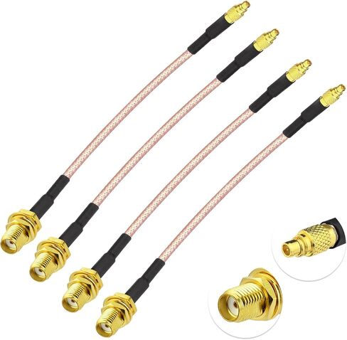 Superbat SMA to MMCX Coax Cable MMCX Male to SMA Female Adapter Extension Cable 10CM for Wi-Fi Routers FPV Drones Multicopter Antennas GPS Analyzer etc.4-Pack in Saudi Arabia