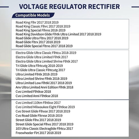 12V 50Amp Voltage Regulator Rectifier 74700025 Compatible with Harley Davidson Road King Street Glide FLHR FLHTK FLTR Ultra Limited 2017 2018 2019 in Saudi Arabia