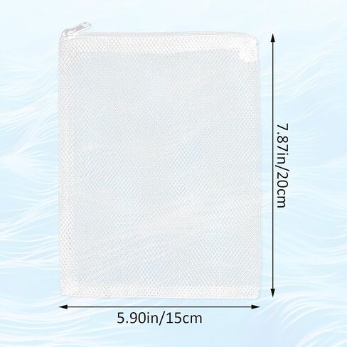 Aquarium Filter Media Bags 10 Pcs Pumps Filters Fish Tank Filt Accessories Mesh Zipper Reusable Cloth Strainer Drawstring Storage Bags Colanders Bag for Aquarium Pond in Saudi Arabia