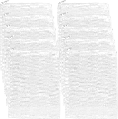 Aquarium Filter Media Bags 10 Pcs Pumps Filters Fish Tank Filt Accessories Mesh Zipper Reusable Cloth Strainer Drawstring Storage Bags Colanders Bag for Aquarium Pond in Saudi Arabia