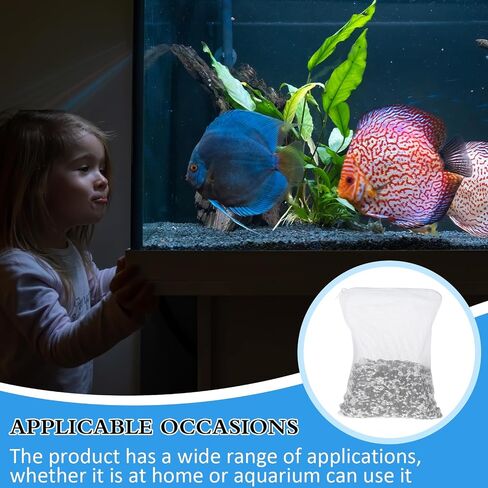 Aquarium Filter Media Bags 10 Pcs Pumps Filters Fish Tank Filt Accessories Mesh Zipper Reusable Cloth Strainer Drawstring Storage Bags Colanders Bag for Aquarium Pond in Saudi Arabia