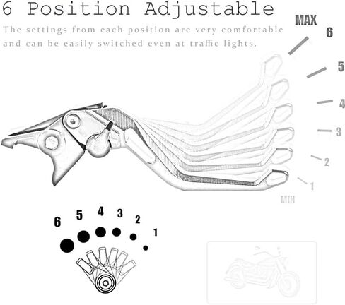 زوج واحد من مقود الفرامل 7/8 بوصة CNC من الألومنيوم المقود العالمي للدراجات النارية مناسب للعلامة التجارية 50cc إلى 300cc Street Motorcycle and Scooter Sport Bike Street Bike Dirt Bike مع مقود 22 مم ذهبي in Kuwait