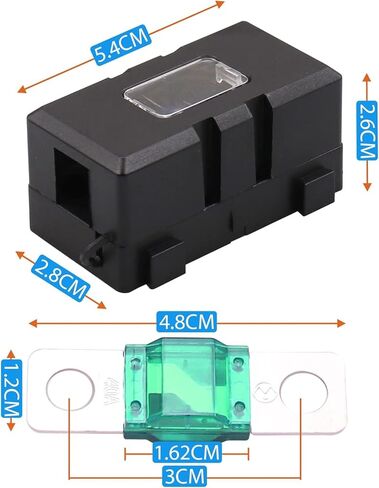 2 قطعة ANS-H في اتجاه واحد ميدي فيوز حامل الصندوق 50A ، شوكة صغيرة فيوز جبل بولت فيوز كتلة 50A in Kuwait