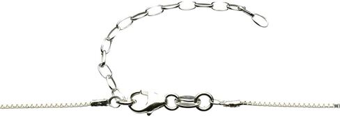 Floating Sterling Silver Box Chain Necklace 10mm Crystal Simulated Pearl in Saudi Arabia