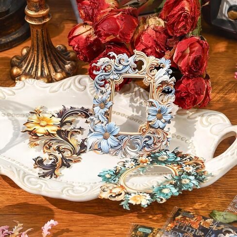 48 ورقة زهرة الدانتيل الإطار الكولاج المواد ورقة القصاصات، إطارات الأزهار خلفية ورقة الزخرفية سكرابوكينغ ورقة الزهور نافذة إطار الصورة ورقة خمر لمستلزمات سجل القصاصات DIY اليومية in Kuwait