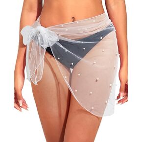 Holipick Shiny Sarong Coverups for Women Bathing Suit Wrap Skirt Swimsuit Beach Bikini Cover Up