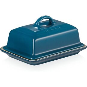 Le Creuset Stoneware European Butter Dish, Cerise