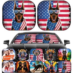 Maizi Windshield Sun Shade for 2pc Universal Fit Windshield Cover for Car Inside Design for Dogs Pet Cane Corso Puppy Fits Most MUV, Hatchback, Pick-up Truck, MPV American-Made