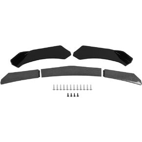 Car Front Bumper Spoiler, 5 Pcs Car Front Bumper Lip Universal Car Bumper Spoiler Lip Bumper Lip Body Kit