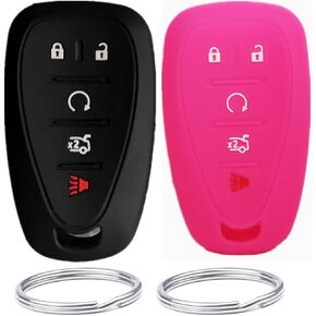 Silicone Smart Key Fob Cover Case Protector Keyless Remote Holder for 2016-2024 Chevy Malibu Camaro Equinox Trax Traverse Sonic Cruze Volt Spark FCC ID HYQ4EA