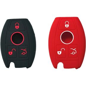 KAWIHEN Silicone Key Fob Cover Protector Fit for Mercedes Benz W203 W210 W211 AMG W204 C E R CL GL S SL BGA CLS CLK CLA SLK Classe IYZ3312