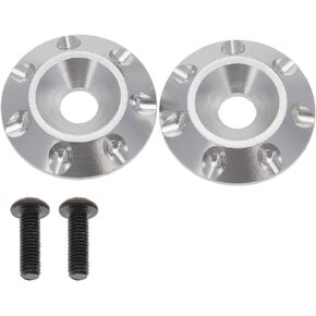 Treehobby قطعتان من أزرار الجناح الخلفي المعدنية، فاصل/حشية حماية خلفي ثابت عالمي متوافق مع 1/8 RC على الطرق الوعرة شاحنة سباق عربات التي تجرها الدواب (أسود)