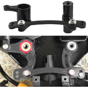 ShareGoo Metal Front Steering Assembly Bellcrank Set Compatible with 1/8 Arrma Kraton 6S Typhon Outcast Senton Talion Notorious BLX RC Car Upgrade Parts (Black)