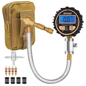 Digital Tire Deflator kit with 11.8" Hose Rapid Tire Deflator/Professional Tire Pressure Gauge 4x4 Tire Deflators Offroad Accessories (0-250 PSI)