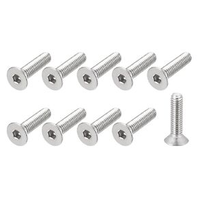 Flat Head Countersunk Machine Screws, (M3x35mm) 50Pcs, 304 Stainless Steel Socket Head Cap Screws - for Machinery, Furniture, DIY