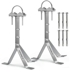 SS304 Antenna Wall Mount 12 Inch Tall Heavy-Duty Stand Off Wall Mast Mount Windproof Antenna Mounting Bracket